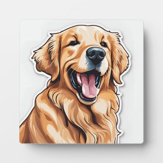 Goldene Retriever-Malerei | Hunde Tabletten Fotoplatte (Vorderseite)