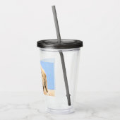 Goldene Retriever Malerei - Niedliche Original Dog Acryltrinkbecher (Links)