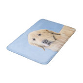 Goldene Retriever Malerei - Niedliche Original Dog Badematte (Schrägansicht)