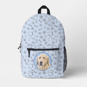 Goldene Retriever Malerei - Niedliche Original Dog Bedruckter Rucksack