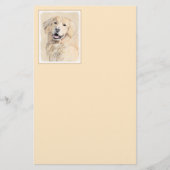 Goldene Retriever Malerei - Niedliche Original Dog Briefpapier (Vorderseite)