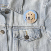 Goldene Retriever Malerei - Niedliche Original Dog Button (Beispiel)