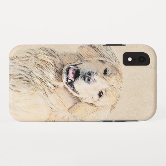 Goldene Retriever Malerei - Niedliche Original Dog Case-Mate iPhone Hülle (Rückseite (Horizontal))
