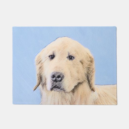 Goldene Retriever Malerei - Niedliche Original Dog Fußmatte (Vorderseite)