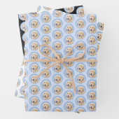 Goldene Retriever Malerei - Niedliche Original Dog Geschenkpapier Set (Beispiel)