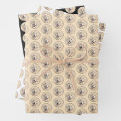 Goldene Retriever Malerei - Niedliche Original Dog Geschenkpapier Set (Beispiel)