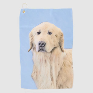 Goldene Retriever Malerei - Niedliche Original Dog Golfhandtuch
