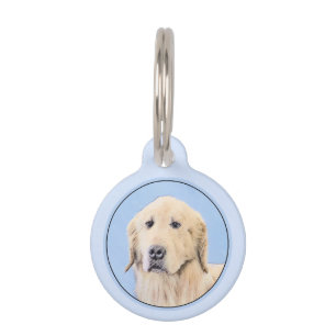 Goldene Retriever Malerei - Niedliche Original Dog Haustiermarke