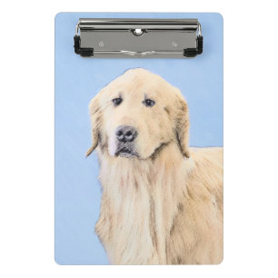 Goldene Retriever Malerei - Niedliche Original Dog Mini Klemmbrett