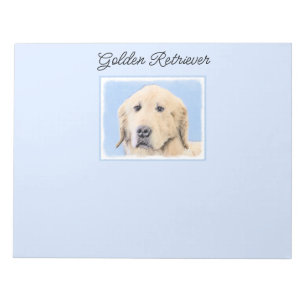 Goldene Retriever Malerei - Niedliche Original Dog Notizblock