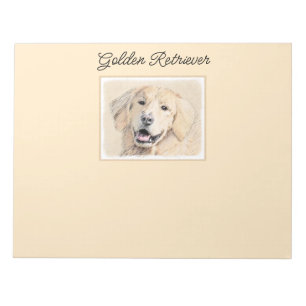 Goldene Retriever Malerei - Niedliche Original Dog Notizblock