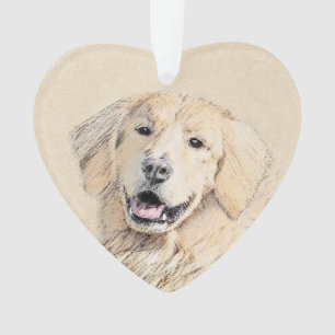 Goldene Retriever Malerei - Niedliche Original Dog Ornament