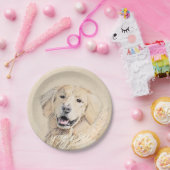 Goldene Retriever Malerei - Niedliche Original Dog Pappteller (Party)
