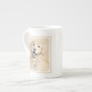 Goldene Retriever Malerei - Niedliche Original Dog Porzellantasse