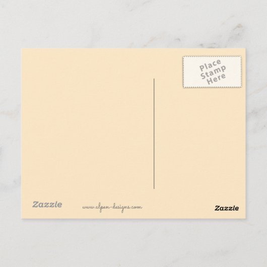 Goldene Retriever Malerei - Niedliche Original Dog Postkarte (Rückseite)