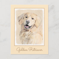 Goldene Retriever Malerei - Niedliche Original Dog