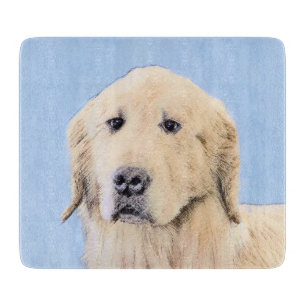 Goldene Retriever Malerei - Niedliche Original Dog Schneidebrett