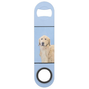 Goldene Retriever Malerei - Niedliche Original Dog Speed Flaschenöffner