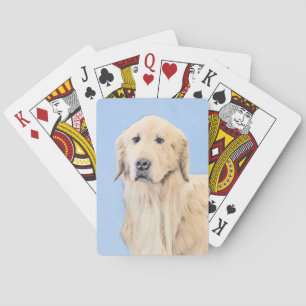 Goldene Retriever Malerei - Niedliche Original Dog Spielkarten