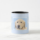 Goldene Retriever Malerei - Niedliche Original Dog Tasse (Zentrum)