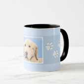 Goldene Retriever Malerei - Niedliche Original Dog Tasse (VorderseiteRechts)