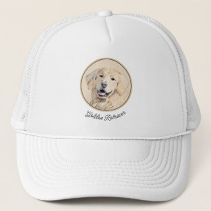 Goldene Retriever Malerei - Niedliche Original Dog Truckerkappe