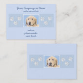 Goldene Retriever Malerei - Niedliche Original Dog Visitenkarte (Vorne/Hinten)