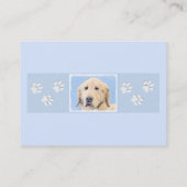 Goldene Retriever Malerei - Niedliche Original Dog Visitenkarte (Rückseite)