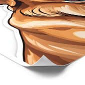 Goldene Retriever-Malerei Poster (Ecke)