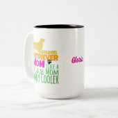 Goldene Retriever Mama wie regelmäßige Mama nur Co Zweifarbige Tasse (Vorderseite Links)