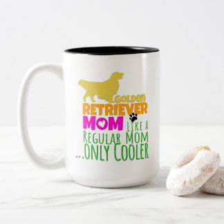 Goldene Retriever Mama wie regelmäßige Mama nur Co Zweifarbige Tasse