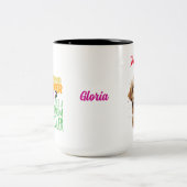 Goldene Retriever Mama wie regelmäßige Mama nur Co Zweifarbige Tasse (Mittel)