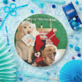 Goldene Retriever Night vor Weihnachten Pappteller (Party)