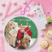 Goldene Retriever Night vor Weihnachten Pappteller (Party)