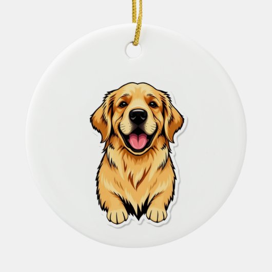 Goldene Retriever Ornament (Vorne)
