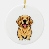 Goldene Retriever Ornament (Vorne)