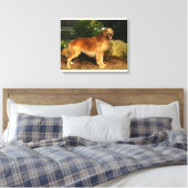 Goldene Retriever Panting Leinwanddruck (Insitu (Schlafzimmer))