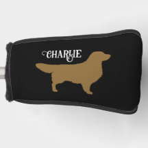 Goldene Retriever Silhouette mit Individuelle Name