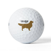 Goldene Retriever Silhouette mit Individuelle Name