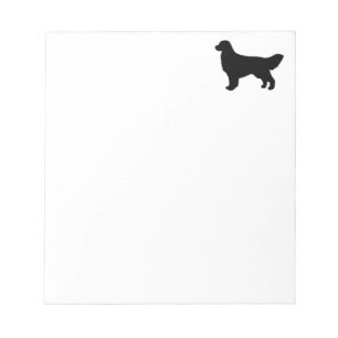 goldene Retriever-Silhouette Notizblock