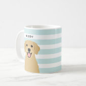 Goldene Retriever-Tasse Kaffeetasse (Vorderseite Links)