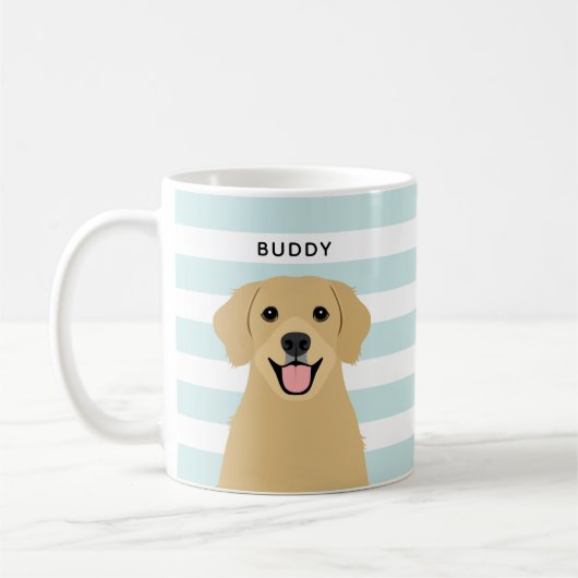Goldene Retriever-Tasse Kaffeetasse (Links)