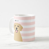Goldene Retriever-Tasse Kaffeetasse (Vorderseite Links)