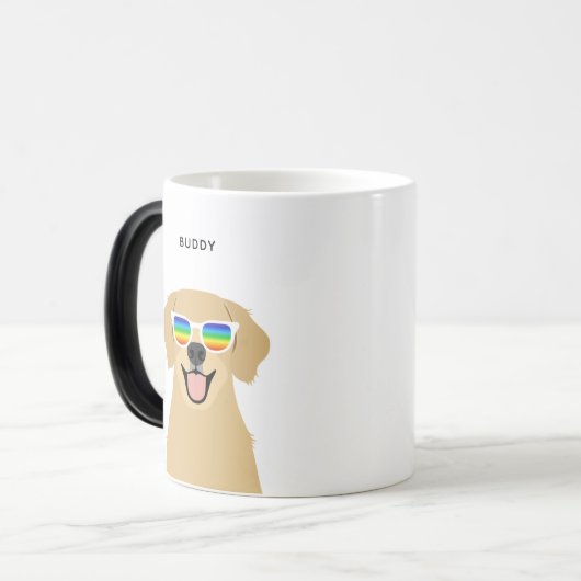 Goldene Retriever-Tasse Verwandlungstasse (Vorderseite Links)