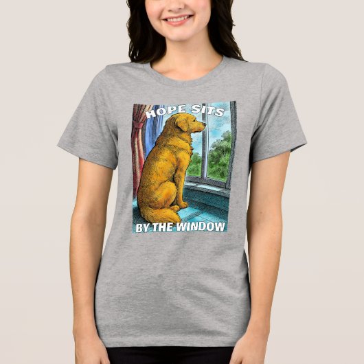 Goldene Retriever Tri-Blend Shirt (Vorderseite)