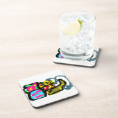 Goldene Retriever und Frühjahr Getränkeuntersetzer (Rechte Seite)