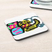 Goldene Retriever und Frühjahr Getränkeuntersetzer (Linke Seite)