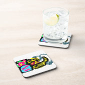 Goldene Retriever und Frühjahr Getränkeuntersetzer (Rechte Seite)