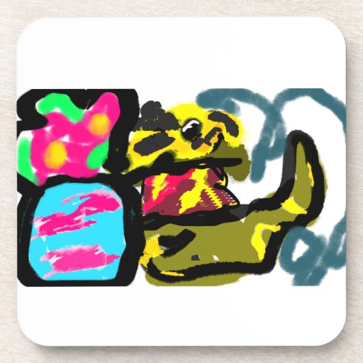 Goldene Retriever und Frühjahr Getränkeuntersetzer (Vorderseite)