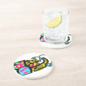 Goldene Retriever und Frühjahr Getränkeuntersetzer (Seite)